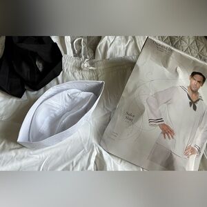Sailor Shirt Size XXL Hat and Tie NEW 3-Pieces Halloween Costume Cosplay Fun!
